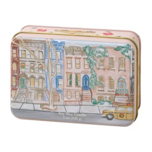 Ароматна соева свещ Падивакс в кутия за Коледа - Браунстоун - Мандарина и карамфил